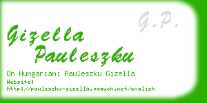 gizella pauleszku business card